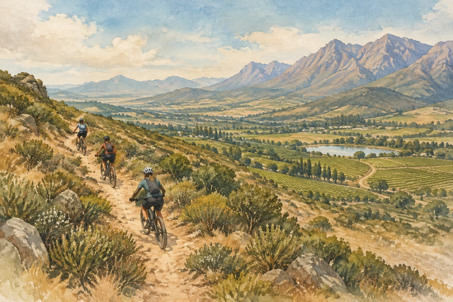AI-generated thematic racing illustration; not a photograph of the people or event.