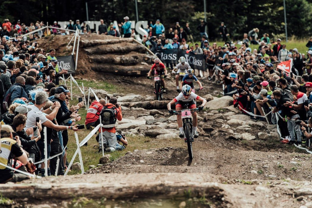 Photograph accompanying 2018 UCI Mountain Bike World Championships Women - Who could take it?