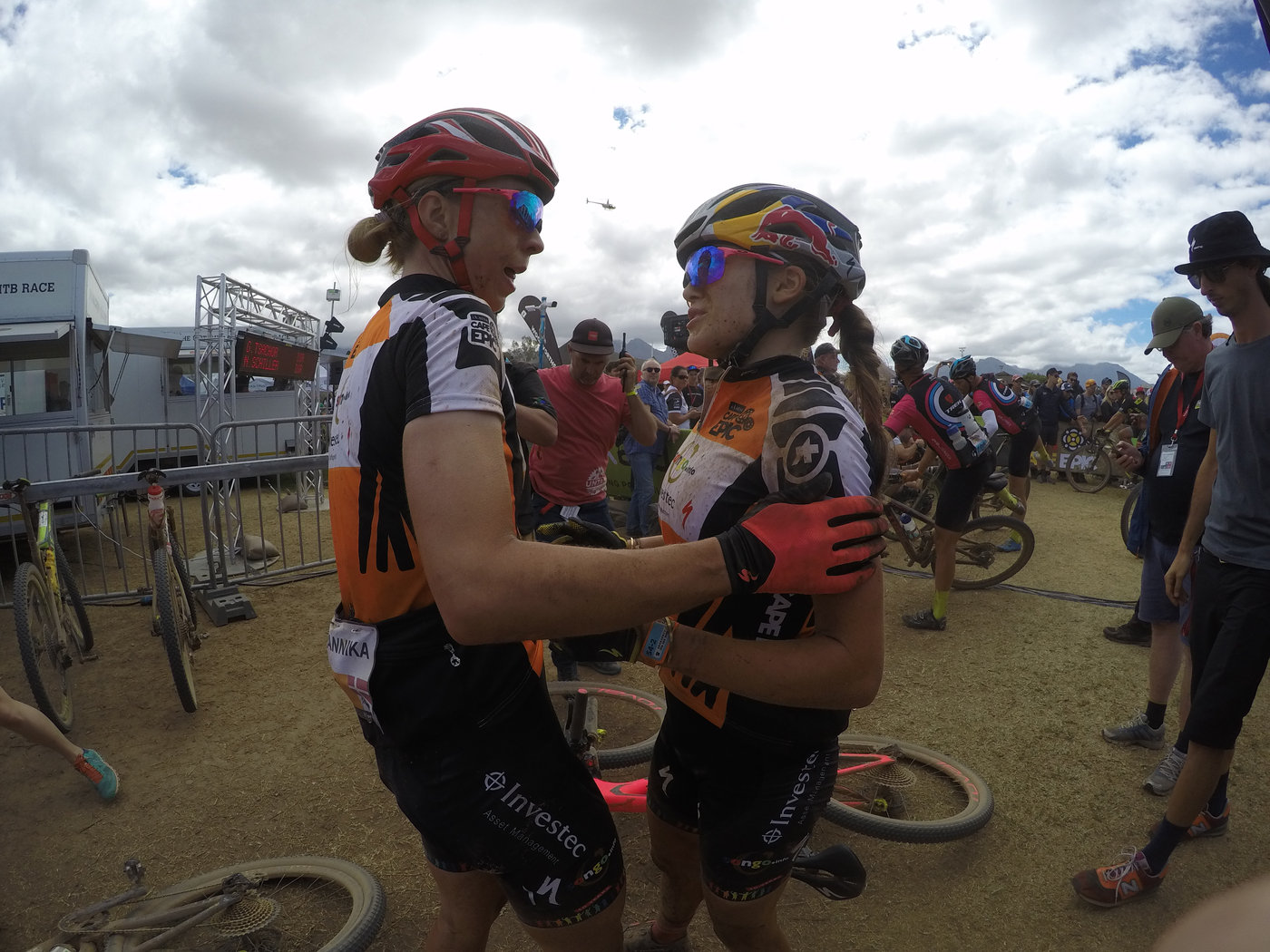 Photograph accompanying 2018 ABSA Cape Epic UCI Women’s Race- Investec Songo gain more time over the rest.
