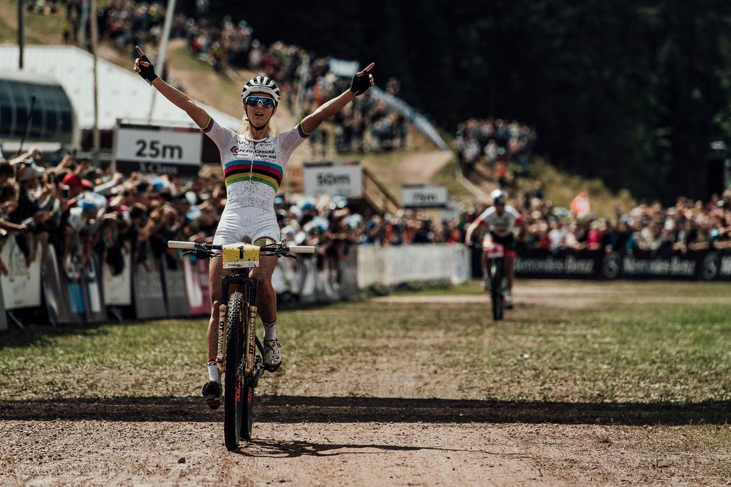 Photograph accompanying Superhuman efforts and medal mayhem at the La Bresse Women's XCO World Cup finals. One of the mo
