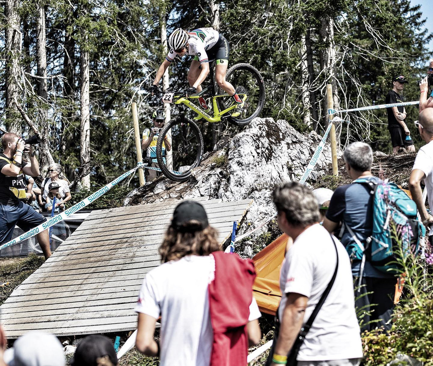 Photograph accompanying Race Preview: 2019 UCI Cross-Country Mountain Bike World Championships. Backing the SA ladies all th