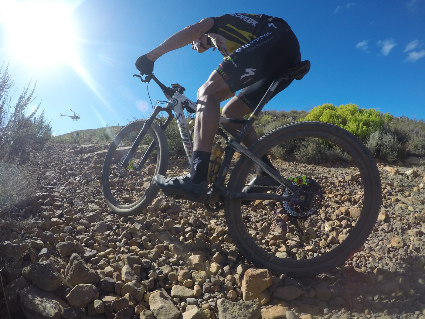 Photograph accompanying 2018 ABSA Cape Epic Women’s Race Highlights - Stage 4 - Team Spur OUT & Investec Songo power to