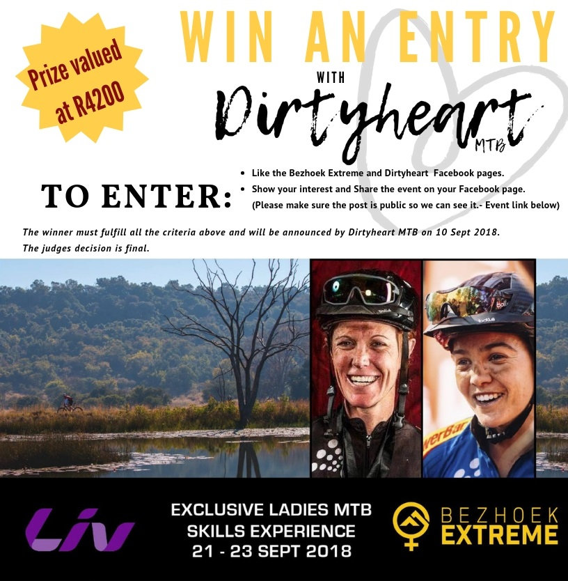 Photograph accompanying WIN A SKILLS WEEKEND EXPERIENCE VALUED AT R4200 with Dirtyheart MTB and Bezhoek Extreme.