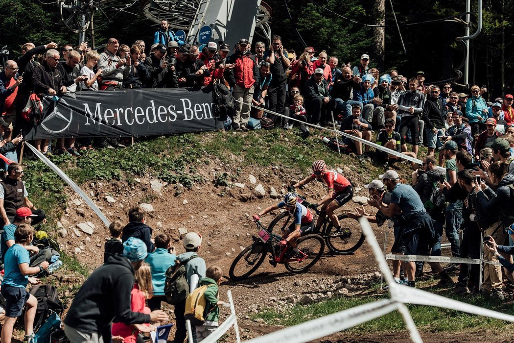 Photograph accompanying Superhuman efforts and medal mayhem at the La Bresse Women's XCO World Cup finals. One of the mo