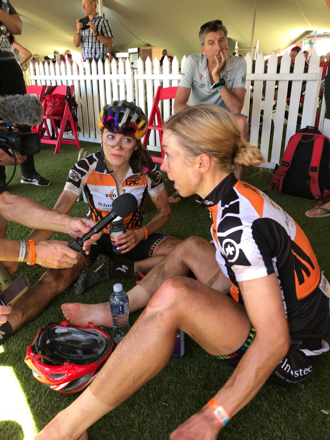 Photograph accompanying 2018 ABSA Cape Epic Women’s Race Highlights - Stage 4 - Team Spur OUT & Investec Songo power to