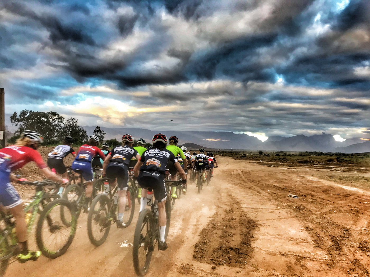 Photograph accompanying 2018 ABSA Cape Epic Women’s Race Highlights - Stage 4 - Team Spur OUT & Investec Songo power to