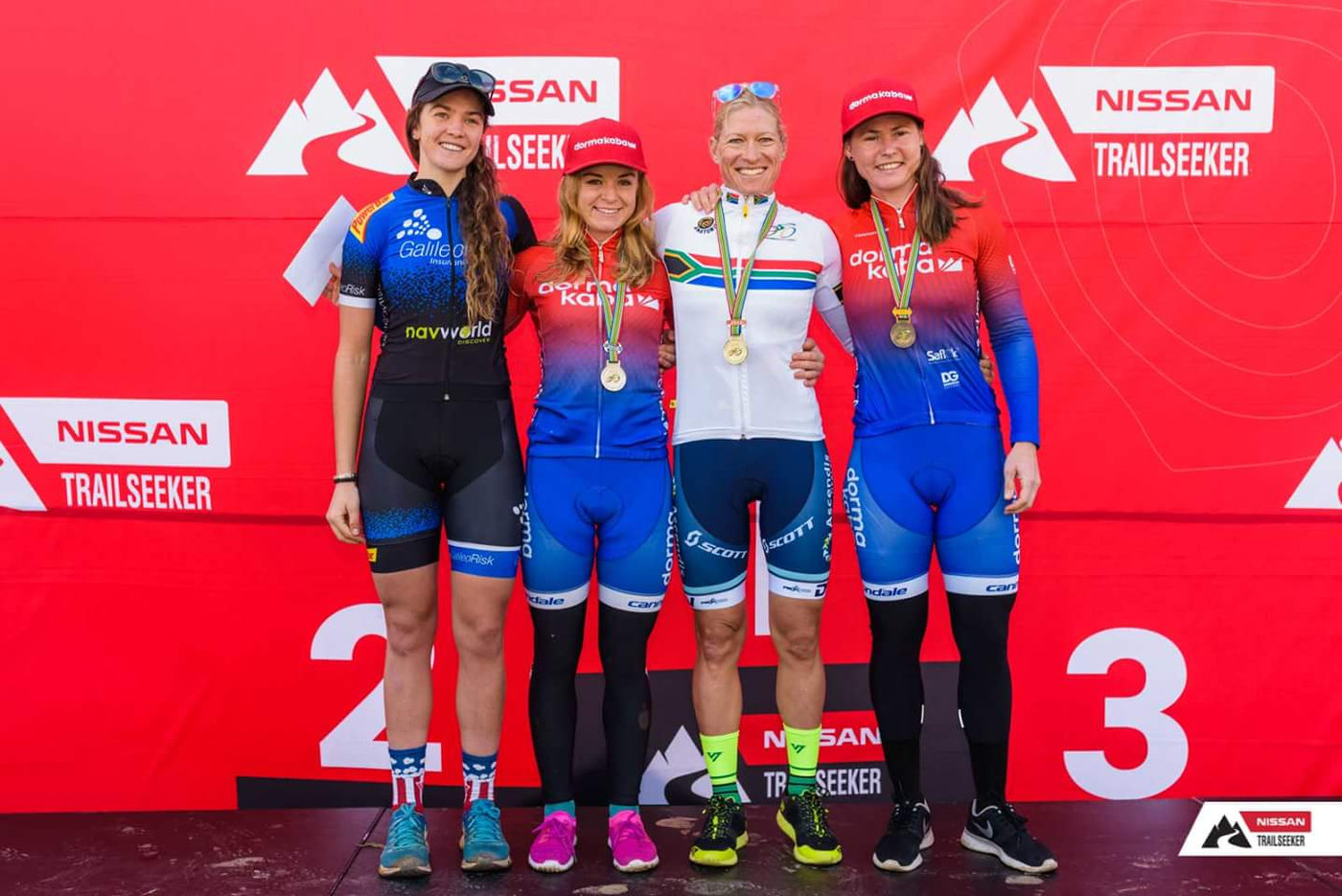 Photograph accompanying SA XC Womens Marathon Champs - Robyn de Groot secures a 6th national title.