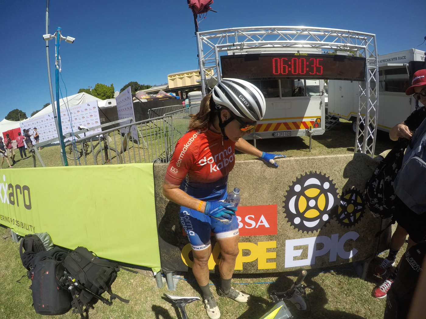 Photograph accompanying 2018 ABSA Cape Epic Women’s Race Highlights - Stage 4 - Team Spur OUT & Investec Songo power to