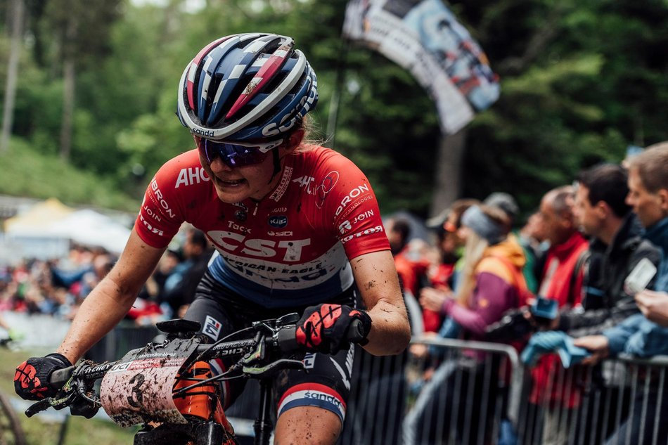 Photograph accompanying RACE FACE: Slip and slide in Albstadt in a World Cup race to remember