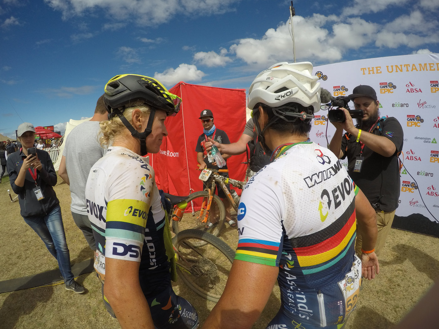 Photograph accompanying 2018 ABSA Cape Epic UCI Women’s Race- Investec Songo gain more time over the rest.