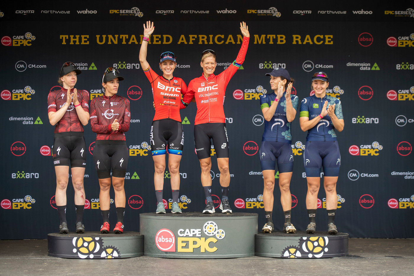 Photograph accompanying BMC MTB Racing hang on for Stage 4 win at Absa Cape Epic