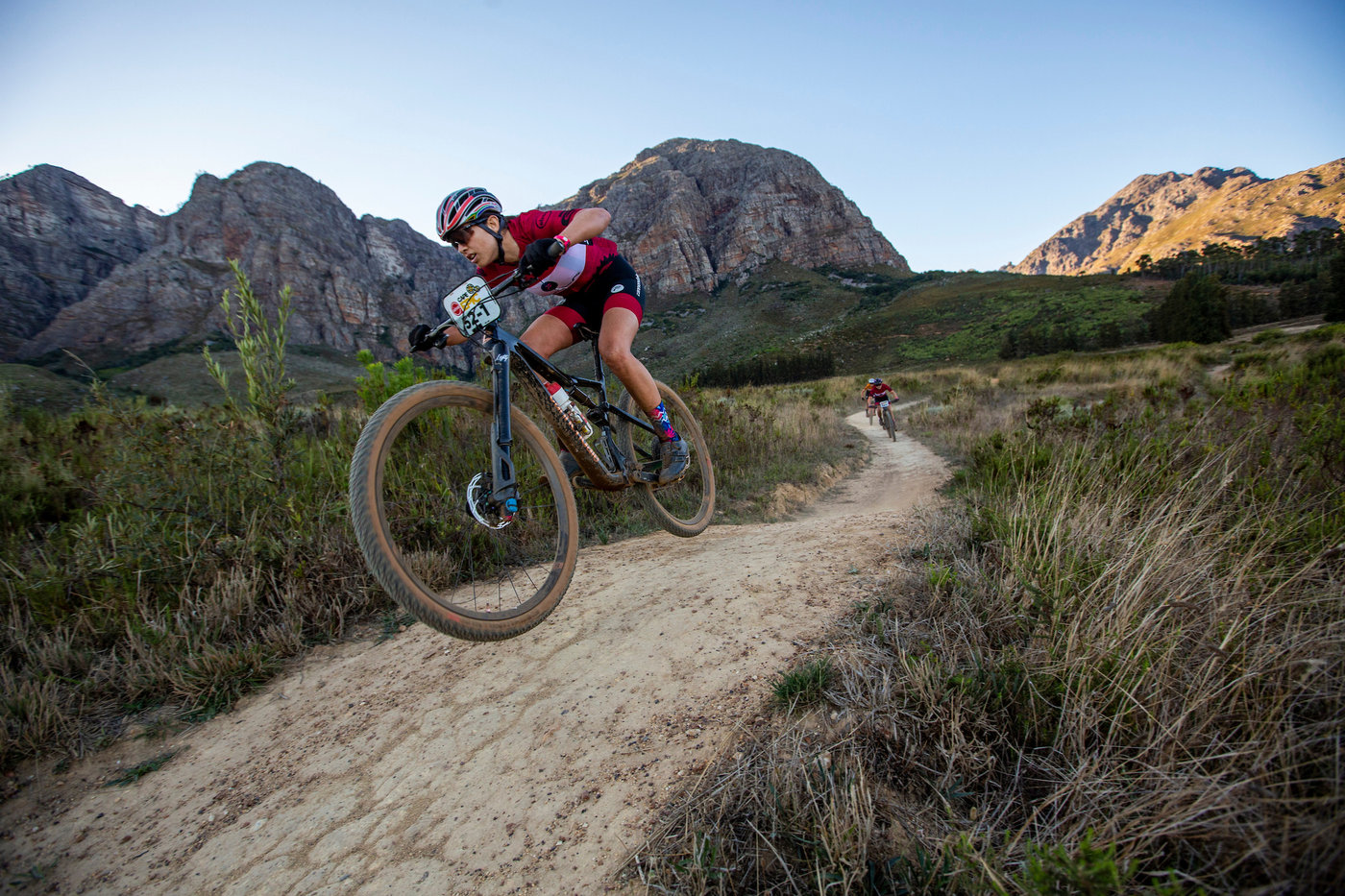 Photograph accompanying Absa Cape Epic Stage 6 won by NinetyOne-songo-Specialized