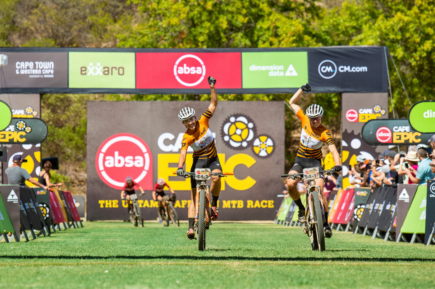 Photograph accompanying Absa Cape Epic Stage 6 won by NinetyOne-songo-Specialized