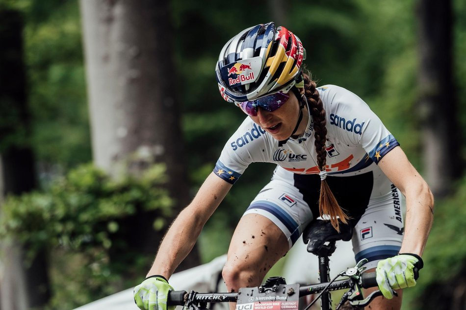Photograph accompanying RACE FACE: Slip and slide in Albstadt in a World Cup race to remember
