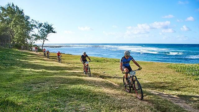 Photograph accompanying Mauritius Tour Beachcomber MTB race - An Island Pleasure
