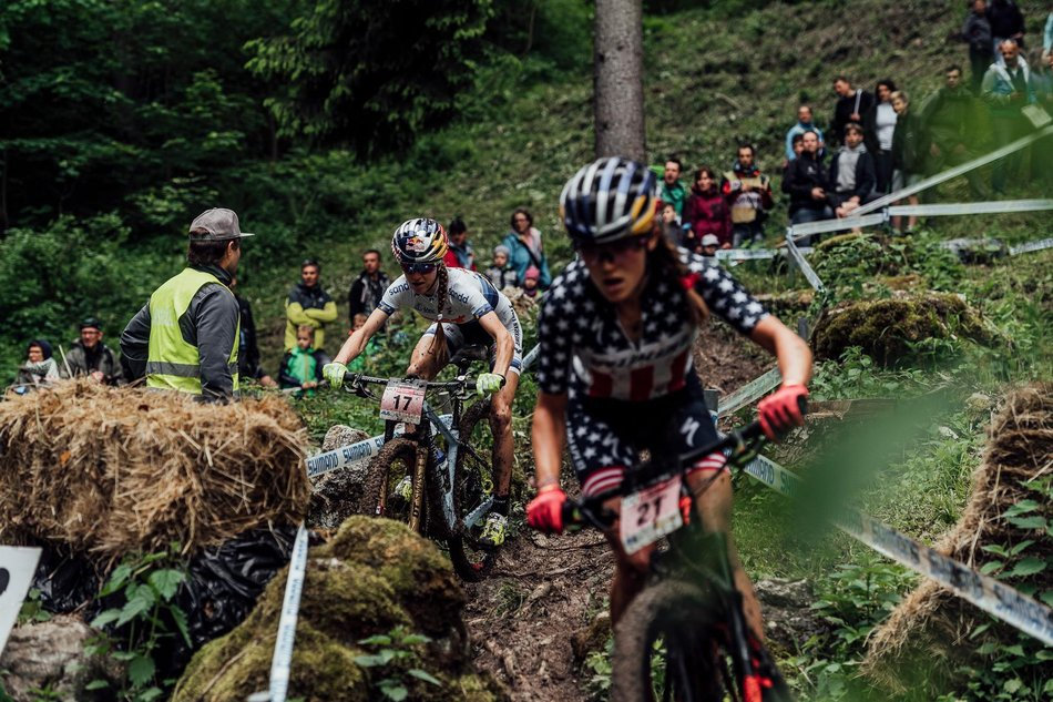 Photograph accompanying RACE FACE: Slip and slide in Albstadt in a World Cup race to remember