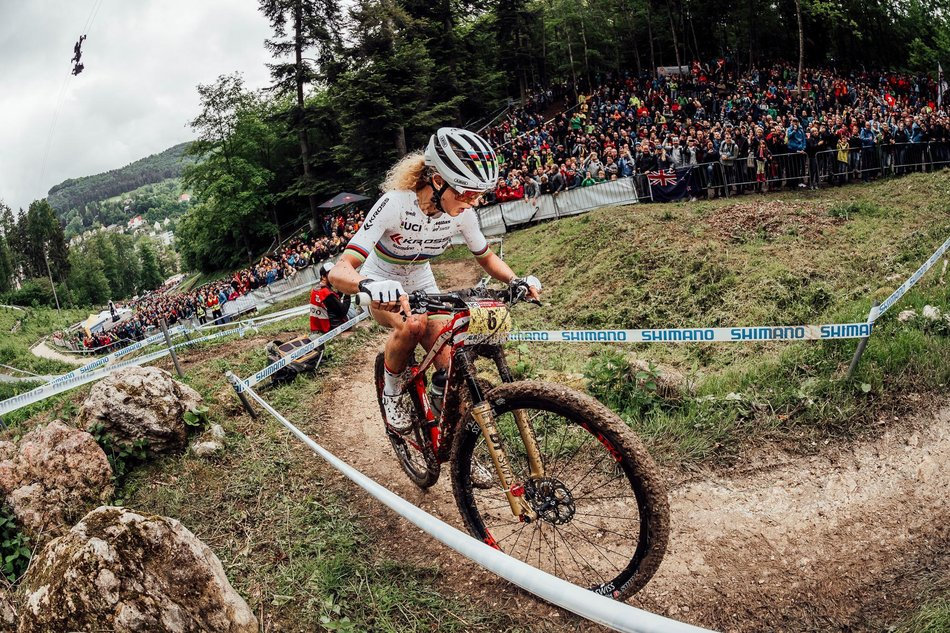 Photograph accompanying RACE FACE: Slip and slide in Albstadt in a World Cup race to remember