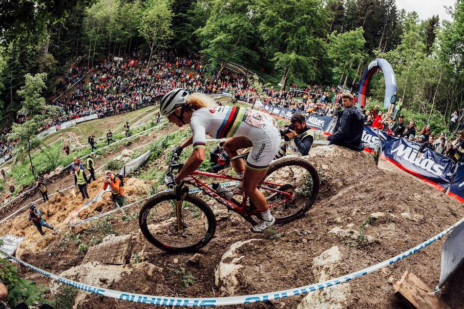 Photograph accompanying RACE FACE: Slip and slide in Albstadt in a World Cup race to remember