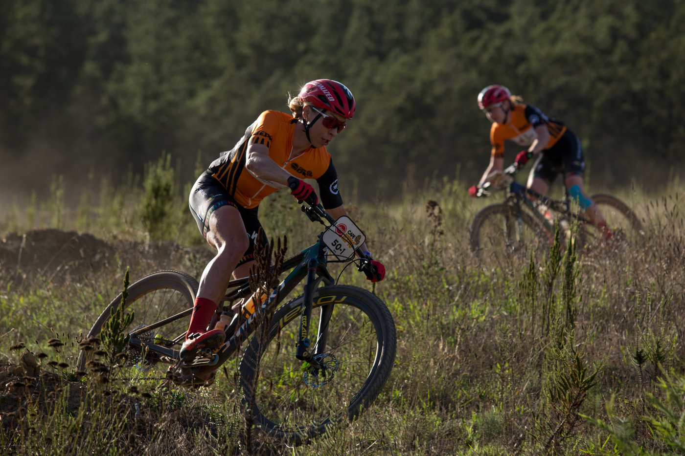 Photograph accompanying 2020 Absa Cape Epic Women's Field: Orange on the line at the 2020 Absa Cape Epic