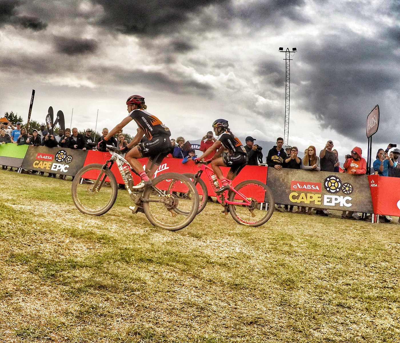 Photograph accompanying 2018 ABSA Cape Epic -UCI Women UPdate- Stage 6 - GC change as we fly towards home.