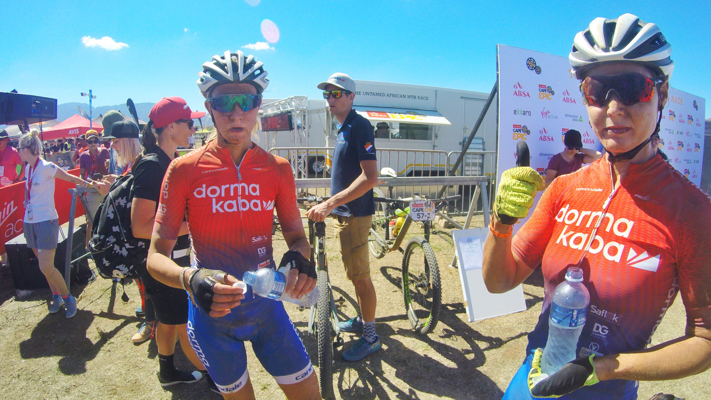 Photograph accompanying 2018 ABSA Cape Epic - Women’s Race Stage 1 Finish Line Tales