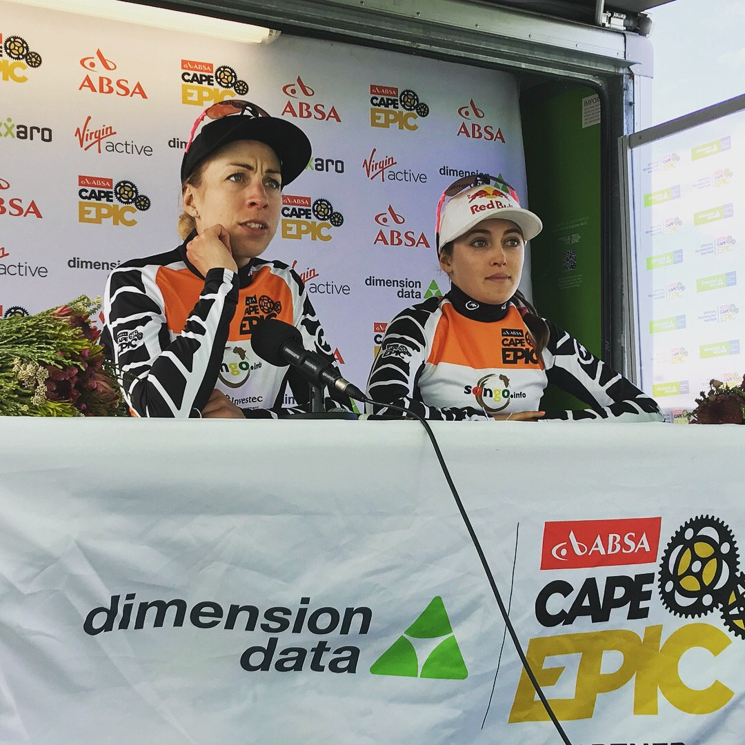 Photograph accompanying 2018 ABSA Cape Epic UCI Women’s Race- Investec Songo gain more time over the rest.