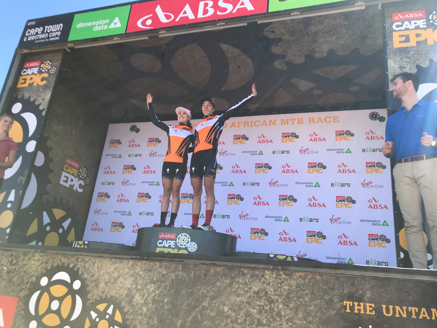 Photograph accompanying 2018 ABSA Cape Epic - Women’s Race Stage 1 Finish Line Tales